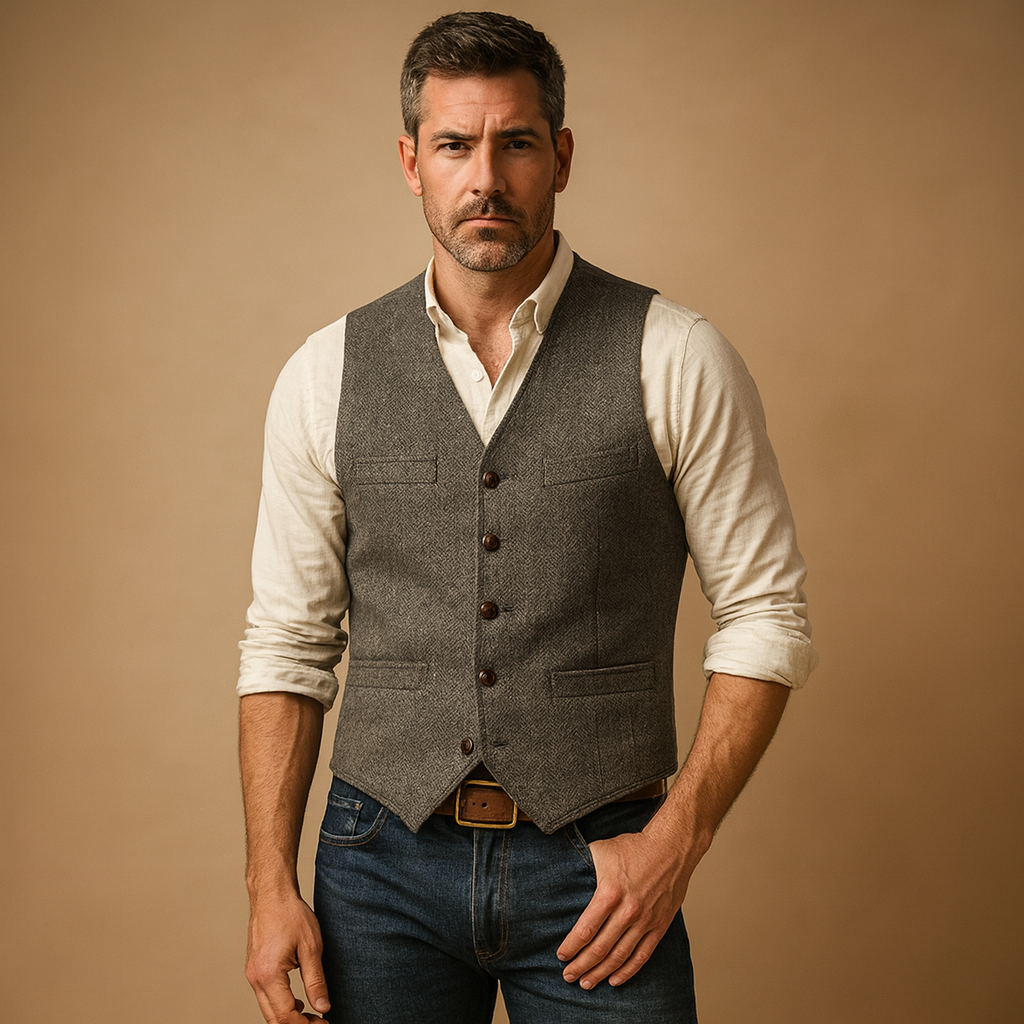James – Classic men's vest in a modern vintage style