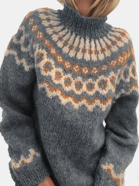 Sophie - Damen  kaschmir Pullover und Stehkragen