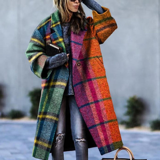 Marisol - Damen Oversize Mantel Zweifarb Design