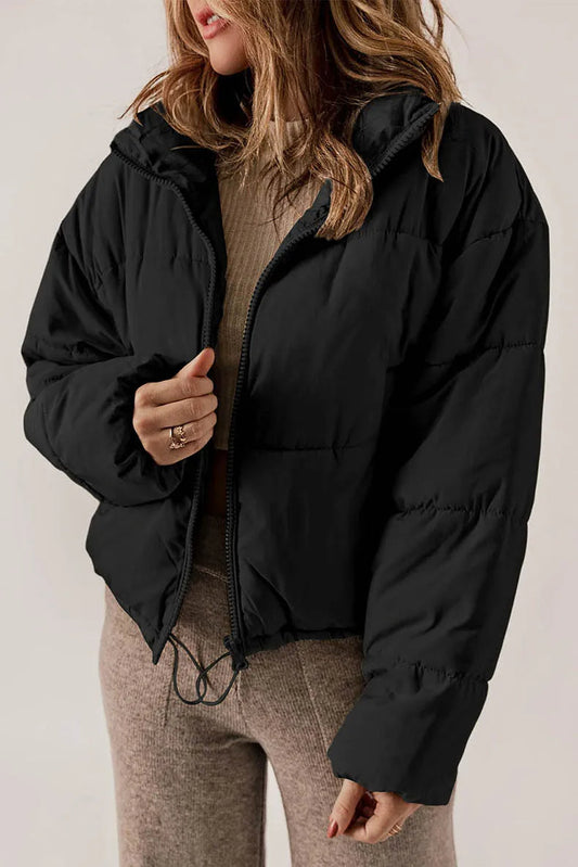 Selina - Damen Steppjacke Cropped mit Stehkragen