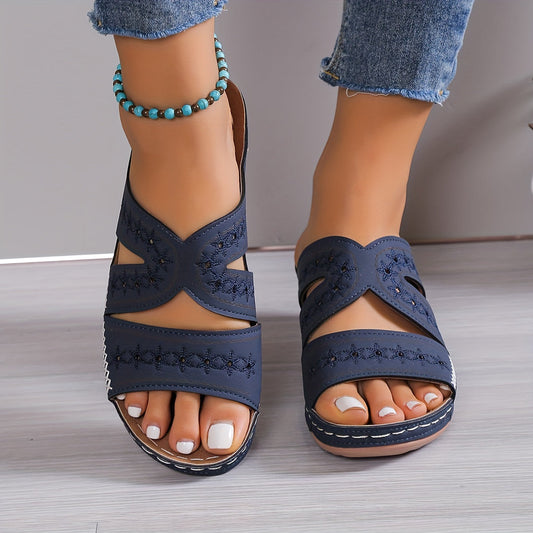 Mila – Komfort-Pantolette mit floralem Muster