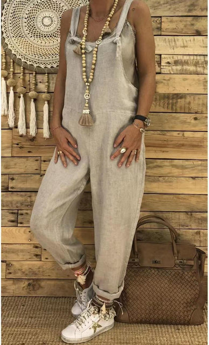 Mila - Cooler, böhmischer Leinen-Overall