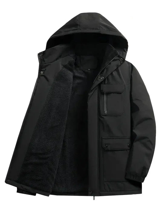 Lars – Winterjacke Herren mit Kapuze und Fleecefutter