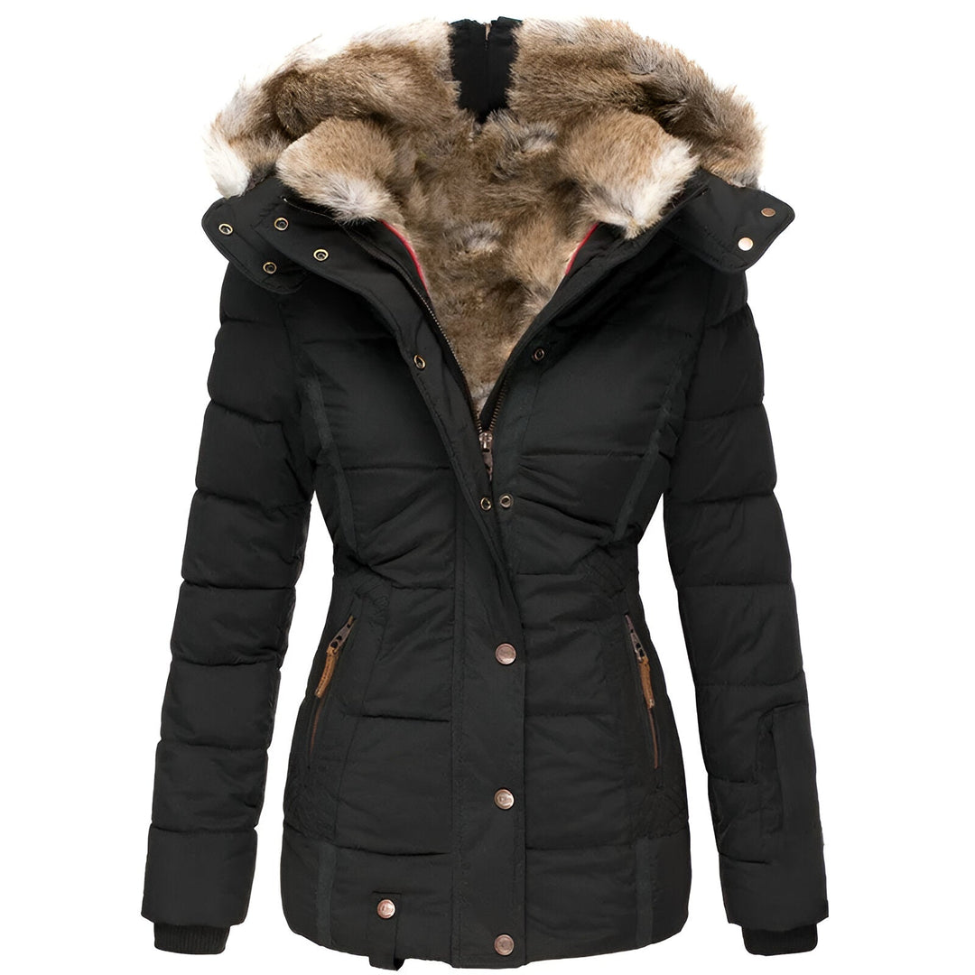 Ava – Insulated Faux-Fur Hooded Puffer Jacket for Women