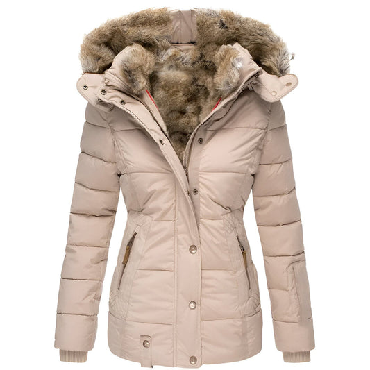 Ava – Insulated Faux-Fur Hooded Puffer Jacket for Women