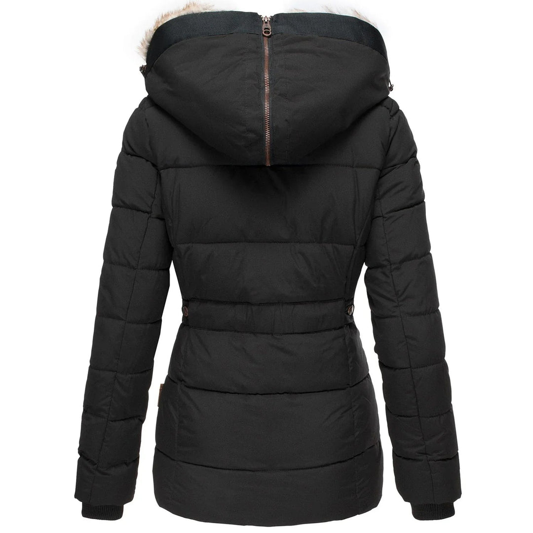 Ava – Insulated Faux-Fur Hooded Puffer Jacket for Women