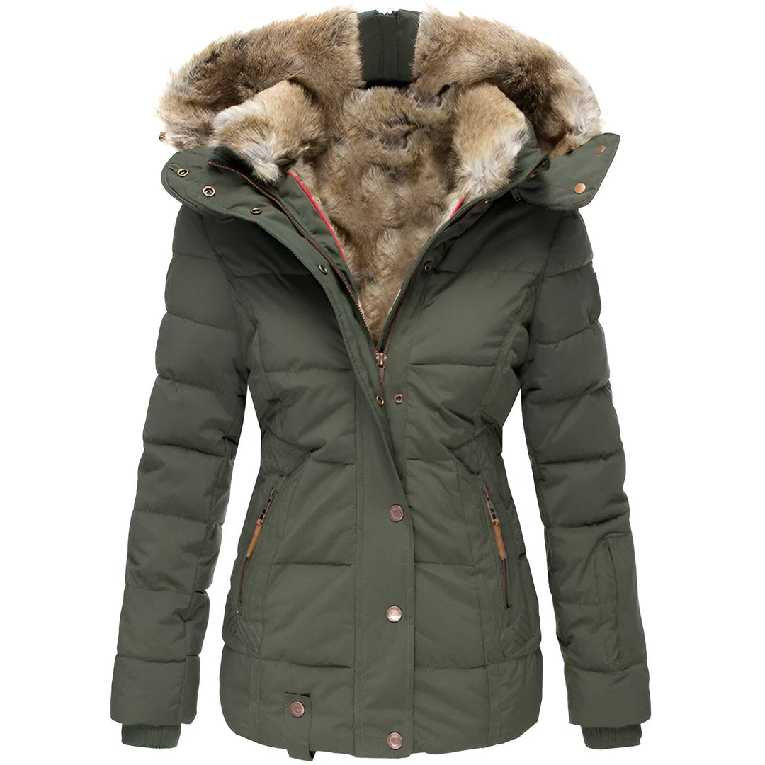 Ava – Insulated Faux-Fur Hooded Puffer Jacket for Women