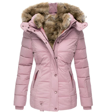 Ava – Insulated Faux-Fur Hooded Puffer Jacket for Women