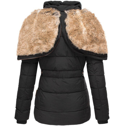 Ava – Insulated Faux-Fur Hooded Puffer Jacket for Women