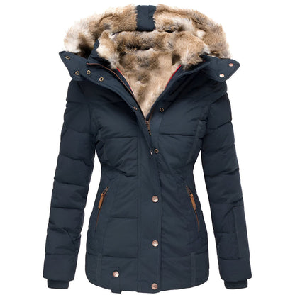 Ava – Insulated Faux-Fur Hooded Puffer Jacket for Women