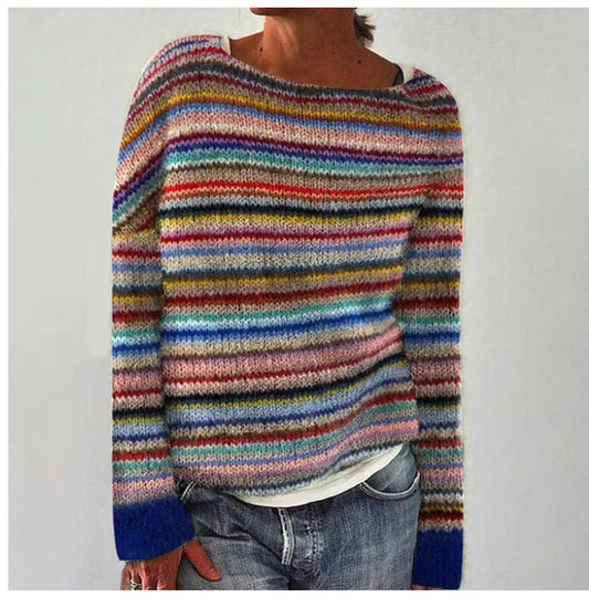 Anna – Farbverlauf Strickpullover Damen