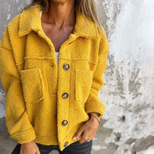 Sofia - Damen Teddyjacke Übergangsjacke
