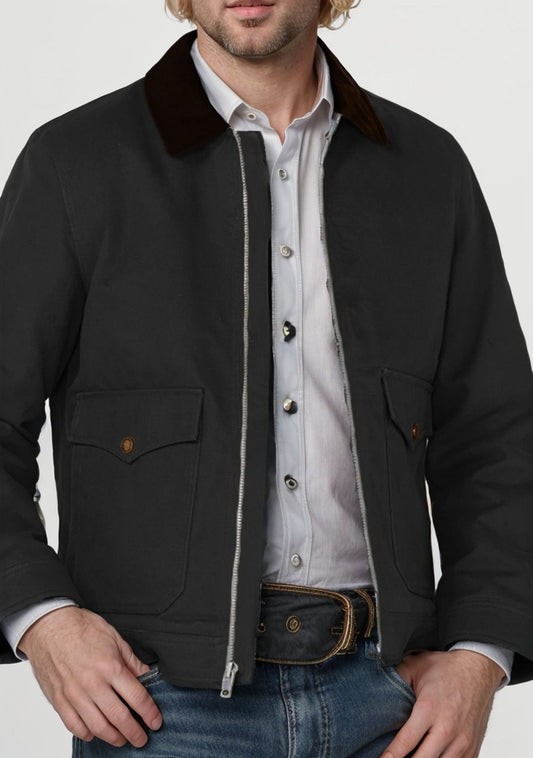 Mark - Herren Übergangsjacke mit Umlegekragen und Fronttaschen