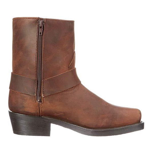 Felix - Herren Lederstiefel im Biker-Stil mit Riemen