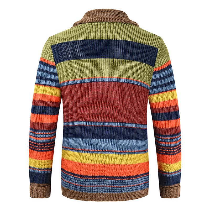 Marlon – Gestreifte Strickjacke mit Knopfleiste Herren