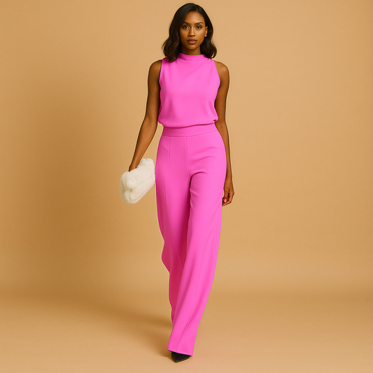 Clara - Damen Ensemble ärmellos mit weiter Hose