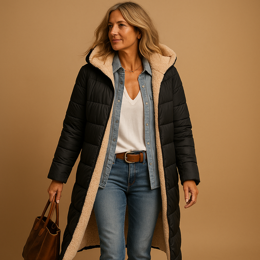 Helena – Langer Steppmantel Damen