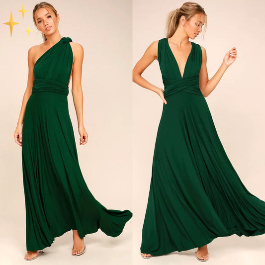 Valentina – Rückenfreies Maxikleid mit Wickeloptik