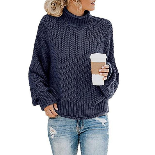 Clara – Winter Pullover mit hohem Kragen