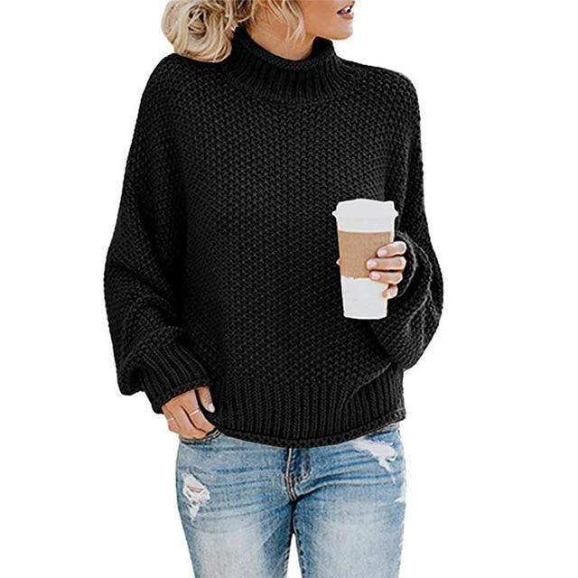 Clara – Winter Pullover mit hohem Kragen