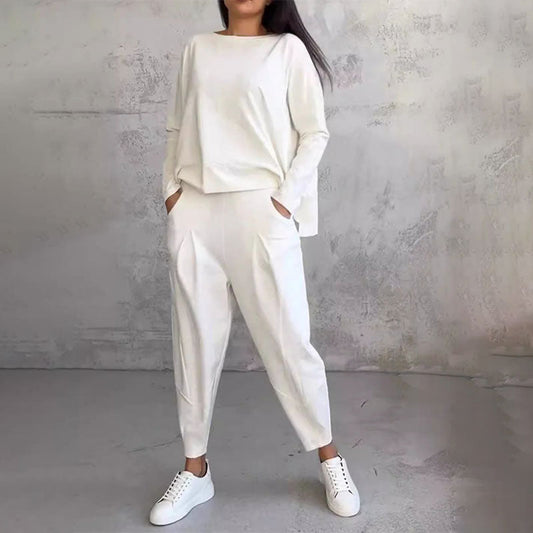 Elena - Damen Zweiteiler Set mit Longsleeve und Hose