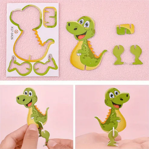 3D Cartoon Puzzle Set for Kids
