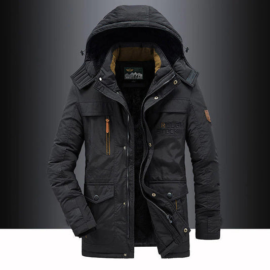 Ruben – Herren Winterjacke mit Kapuze und warmem Innenfutter