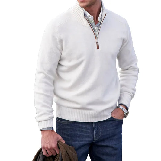 Tom – Herrenpullover mit Reißverschlusskragen